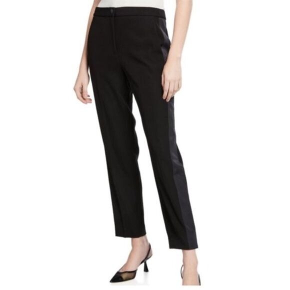 rag & bone Pants - Rag & Bone Meki Black Tuxedo Stripe Ankle Trouser Pant Size 4